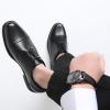 imageDECARSDZ Mens Classic Formal Oxford Laceup Patent Leather Tuxedo Wedding Business Dress ShoesBlackPu