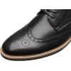 imageDECARSDZ Mens Classic Oxford Wingtip Modern Formal Lace Up Dress Shoes Wedding ShoeBlack041