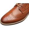 imageDECARSDZ Mens Classic Oxford Wingtip Modern Formal Lace Up Dress Shoes Wedding ShoeBrown041