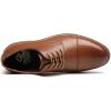 imageDECARSDZ Mens Classic Oxford Wingtip Modern Formal Lace Up Dress Shoes Wedding ShoeBrown042
