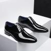 imageDECARSDZ Mens Faux Patent Leather Classic Laceup Formal Oxford Tuxedo Dress ShoesBlack