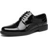 imageDECARSDZ Mens Classic Formal Oxford Laceup Patent Leather Tuxedo Wedding Business Dress ShoesBlack