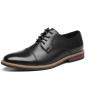 imageDECARSDZ Mens Classic Oxford Wingtip Modern Formal Lace Up Dress Shoes Wedding ShoeBlack042