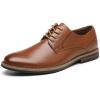 imageDECARSDZ Mens Classic Oxford Wingtip Modern Formal Lace Up Dress Shoes Wedding ShoeBrown043