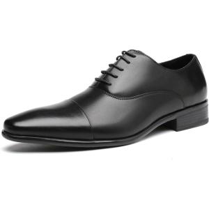 imageDECARSDZ Mens Faux Patent Leather Classic Laceup Formal Oxford Tuxedo Dress ShoesBlack1