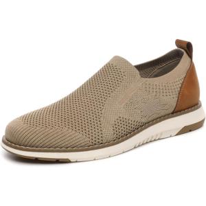 imageDECARSDZ Mens Loafers Casual Slip On Shoes Knit Mesh Fabric Shoe C021Beige
