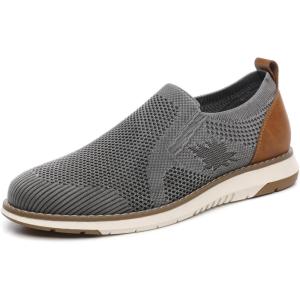 imageDECARSDZ Mens Loafers Casual Slip On Shoes Knit Mesh Fabric Shoe C021Gray Black