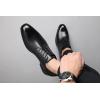 imageDECARSDZ Mens Classic Formal Oxford Lace Up Wedding Pointed Toe Dress Shoes BlackBlack