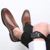 imageDECARSDZ Mens Faux Patent Leather Tuxedo Classic Formal Loafers Dress ShoesBrown