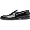 imageDECARSDZ Mens SlipOn Penny Loafer Casual Dress Shoes Black Wedding Formal Work Pointed Toe Men Tuxedo ShoesBlack46