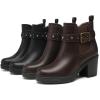 imageDECARSDZ Womens Ankle Boots Elastic SlipOn Chunky Heel Platform Fashion Booties ShoesBrown
