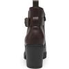 imageDECARSDZ Womens Ankle Boots Elastic SlipOn Chunky Heel Platform Fashion Booties ShoesBrown