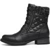 imageDECARSDZ Womens Fashion Black Ankle Boots Combat Motorcycle Lace Up BootiesBlack