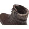 imageDECARSDZ Womens Fashion Black Ankle Boots Combat Motorcycle Lace Up BootiesBrown