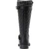 imageDECARSDZ Womens KneeHigh Boots Fashion Riding Booite Metal Buckle Calf BootBlack