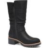imageDECARSDZ Womens MidCalf Boots Fashion Classic Comfy Biker Motorcycle Riding Low Heel Dress Boot ShoesBlack