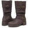imageDECARSDZ Womens MidCalf Boots Fashion Classic Comfy Biker Motorcycle Riding Low Heel Dress Boot ShoesBrown
