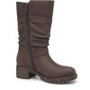 imageDECARSDZ Womens MidCalf Boots Fashion Classic Comfy Biker Motorcycle Riding Low Heel Dress Boot ShoesBrown
