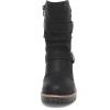 imageDECARSDZ Womens Motorcycle Boots Mid Calf PU Leather Biker Boots  Stylish Womens Black Brown Riding Boots for Motorcycle Combat and FestivalBlack