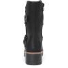 imageDECARSDZ Womens Motorcycle Boots Mid Calf PU Leather Biker Boots  Stylish Womens Black Brown Riding Boots for Motorcycle Combat and FestivalBlack