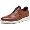 imageDECARSDZ Mens Dress Casual Oxfords Shoes Laceup Fashion Shoes Brogue Shoes for MenBrown