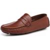 imageDECARSDZ Mens Lightweight Casual Penny Loafers Soft for Driving Slip on Shoes for MenBrown