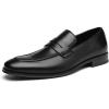 imageDECARSDZ Mens SlipOn Penny Loafer Casual Dress Shoes Black Wedding Formal Work Pointed Toe Men Tuxedo ShoesBlack36