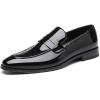 imageDECARSDZ Mens SlipOn Penny Loafer Casual Dress Shoes Black Wedding Formal Work Pointed Toe Men Tuxedo ShoesBlack46
