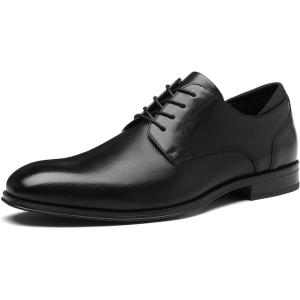 imageDECARSDZ Mens Classic Formal Oxford Lace Up Wedding Pointed Toe Dress Shoes BlackBlack