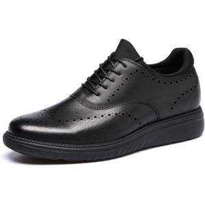 imageDECARSDZ Mens Dress Casual Oxfords Shoes Laceup Fashion Shoes Brogue Shoes for MenBlack