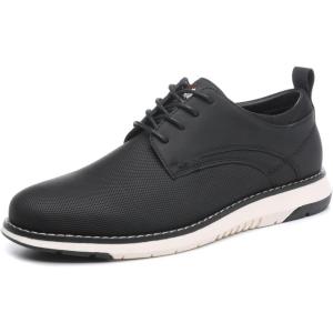 imageDECARSDZ Mens Dress Shoes Casual Oxford Shoes Business Formal Derby Sneakers Walking ShoeBlack