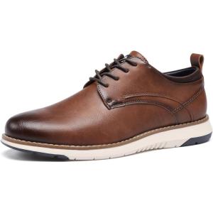 imageDECARSDZ Mens Dress Shoes Casual Oxford Shoes Business Formal Derby Sneakers Walking ShoeBrown2