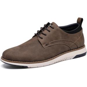 imageDECARSDZ Mens Dress Shoes Casual Oxford Shoes Business Formal Derby Sneakers Walking ShoeKhaki