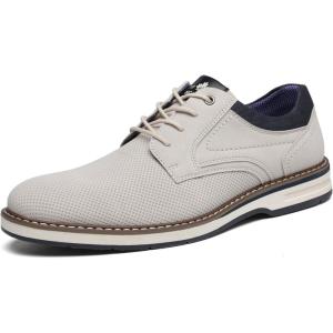 imageDECARSDZ Mens Dress Shoes Casual Oxford Shoes Business Formal Shoes Use for Business Social Gatherings Wedding TravelLight Grey
