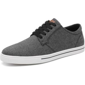 imageDECARSDZ Mens Fashion Dress Sneakers Comfortable Casual Skate Shoe Walking Oxford ShoesDark Gray