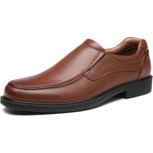 imageDECARSDZ Mens Faux Patent Leather Tuxedo Classic Formal Loafers Dress ShoesBrown