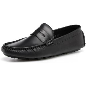 imageDECARSDZ Mens Lightweight Casual Penny Loafers Soft for Driving Slip on Shoes for MenBlack
