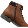 imageDECARSDZ Mens Fashion Laceup Casual Chukka Boots for Men Zipper BootBrownno Fur
