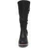 imageDECARSDZ Womens Knee High Black Leather Boots Chunky Low Heels Boot Stylish Tall Boots for WomenBlack