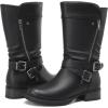 imageDECARSDZ Womens MidCalf Boots Fall Low Heel Fashion Ladies Combat Motorcycle BootsBlack