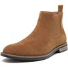 imageDECARSDZ Mens Chelsea Boots Casual Classic Comfy SlipOn Suede Chukka Mens Ankle BootBrown1029