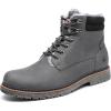 imageDECARSDZ Mens Fashion Laceup Casual Chukka Boots for Men Zipper BootGreyfur