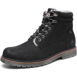 imageDECARSDZ Mens Fashion Laceup Casual Chukka Boots for Men Zipper BootBlackfur