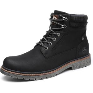 imageDECARSDZ Mens Fashion Laceup Casual Chukka Boots for Men Zipper BootBlackno Fur