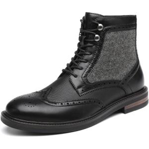 imageDECARSDZ Mens Fashion Laceup Dress Casual Chukka Boots for Men Zipper BootBlack