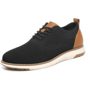 imageDECARSDZ Mens Mesh Fabric Fashion Sneakers Casual Oxfords Shoe Breathable Walking Shoes Use for Urban Commuting Leisure Socials Outdoor City GetawaysBlack