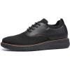 imageDECARSDZ Mens Casual Dress Shoes Knit Lightweight Breathable LaceUp Shoes Walking Work Sneakers Fashion SneakerBlack