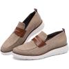 imageDECARSDZ Mens Casual Loafers Shoes Walking Sneakers Mesh Business Oxfords Work Lightweight Shoes Lightweight Slipon ShoesBeige