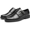 imageDECARSDZ Mens Classic Retro Double Monk Strap Casual Dress Loafer Shoes Comfortable for Business and Wedding Slip On LoafersBlack