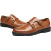 imageDECARSDZ Mens Classic Retro Double Monk Strap Casual Dress Loafer Shoes Comfortable for Business and Wedding Slip On LoafersBrown